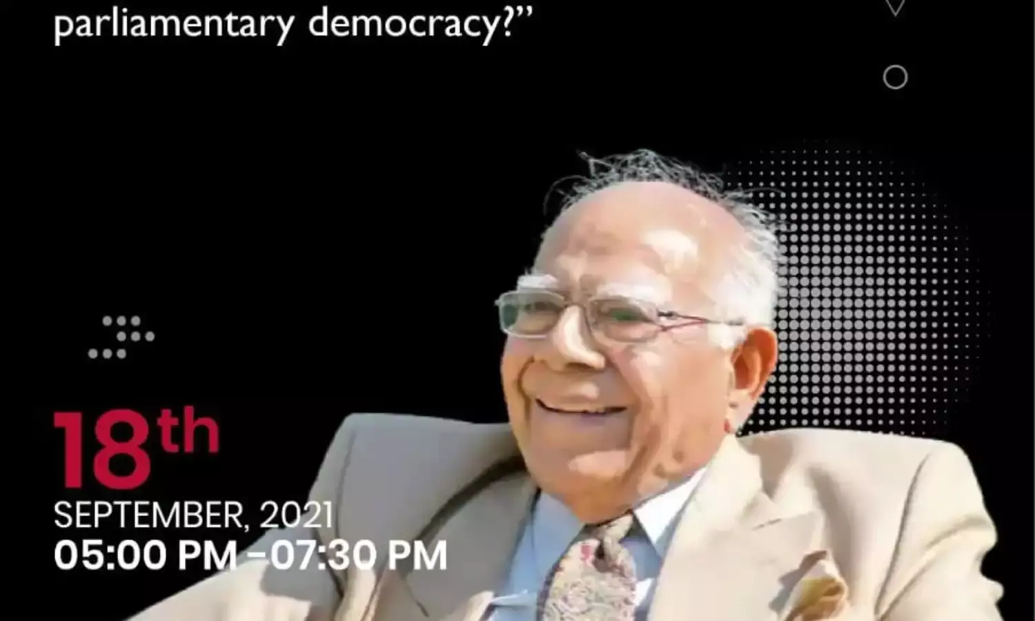 The 2nd Edition of Ram Jethmalani Memorial Lecture To Be Shown Live On NewsX On 18th September The 2nd Edition of Ram Jethmalani Memorial Lecture To Be Shown Live On NewsX On 18th September