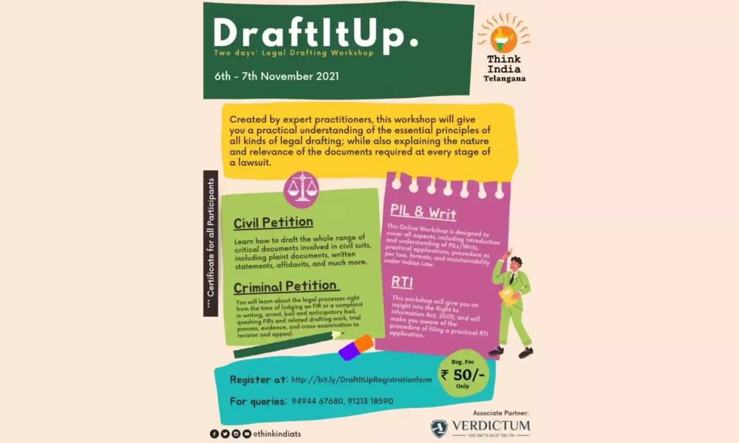 Think India To Host A Two Day Virtual Workshop On Legal Drafting Think India To Host A Two Day Virtual Workshop On Legal Drafting