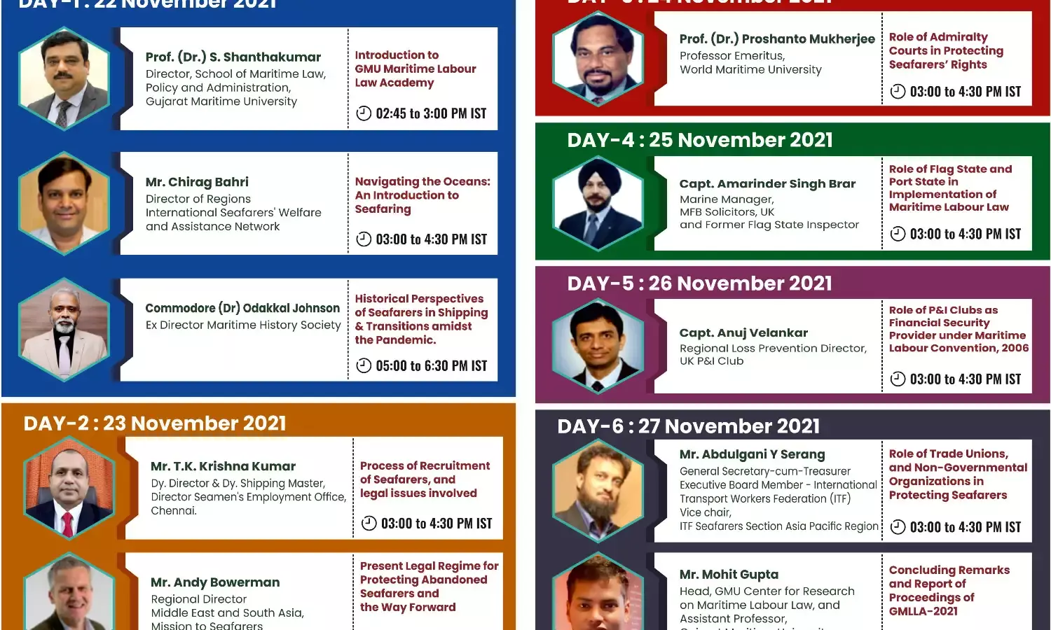 GMU Maritime Labour Law Academy (GMLLA-2021) (22 November- 27 November 2021) GMU Maritime Labour Law Academy (GMLLA-2021) (22 November- 27 November 2021)