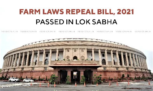 Farm Laws Repeal Bill Passed In Lok Sabha Amid Protests