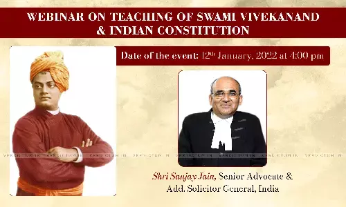 Webinar On Teachings Of Swami Vivekananda And Indian Constitution By Senior Advocate Sanjay Jain Webinar On Teachings Of Swami Vivekananda And Indian Constitution By Senior Advocate Sanjay Jain