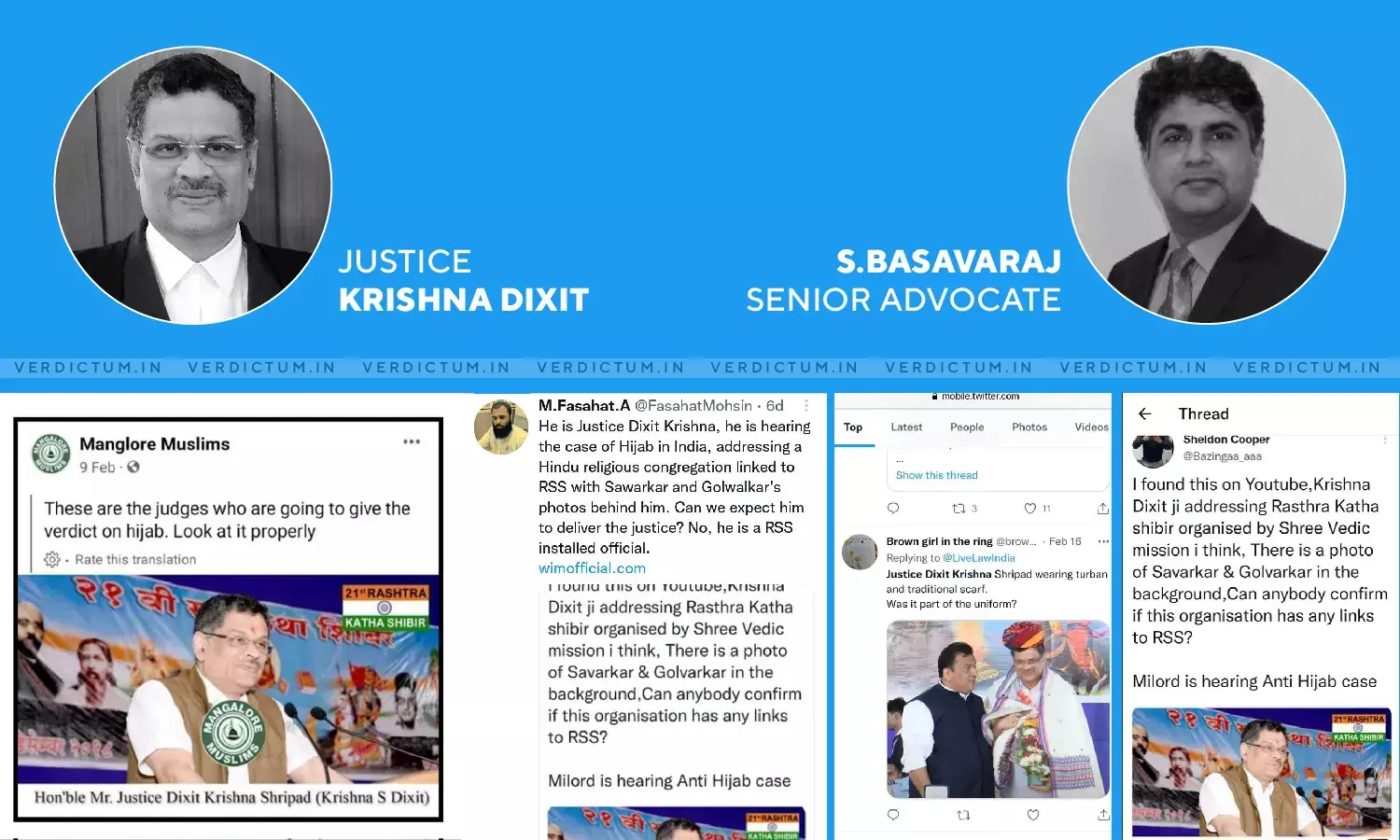 Social Media Campaign Against Judge Hearing Hijab Case- Senior Advocate Of Karnataka HC Fact Checks Allegations Social Media Campaign Against Judge Hearing Hijab Case- Senior Advocate Of Karnataka HC Fact Checks Allegations