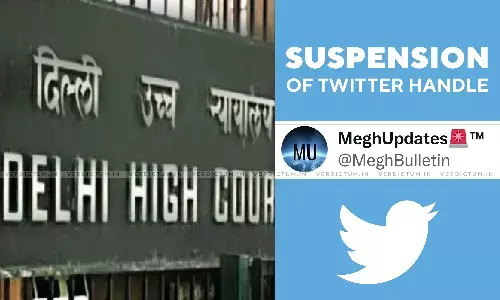 Delhi HC Issues Notice To Twitter On Plea Challenging Suspension Of Handle @MeghBulletin Delhi HC Issues Notice To Twitter On Plea Challenging Suspension Of Handle @MeghBulletin