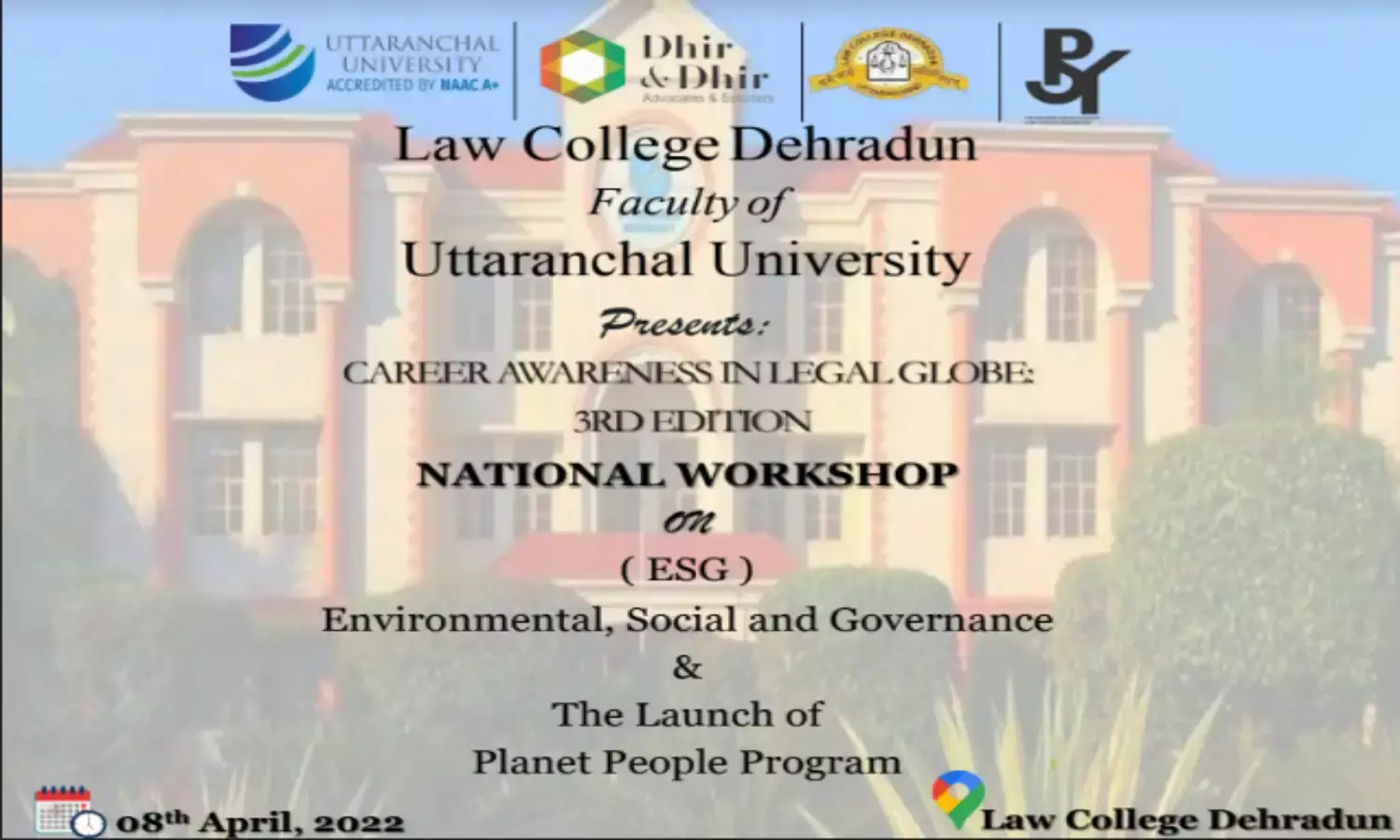 Law College Dehradun Organising Career Awareness In Legal Globe 3rd Edition National Workshop On (ESG) Law College Dehradun Organising Career Awareness In Legal Globe 3rd Edition National Workshop On (ESG)