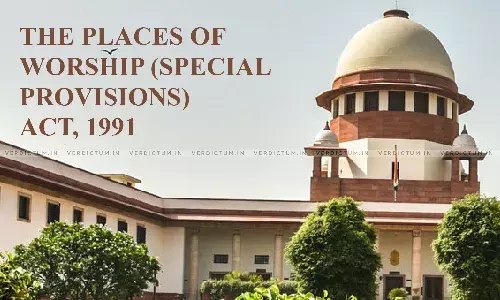 Breaking: SC Refuses To Entertain New Petitions Challenging Places Of Worship Act, Asks To Implead In Pending Cases Instead Breaking: SC Refuses To Entertain New Petitions Challenging Places Of Worship Act, Asks To Implead In Pending Cases Instead