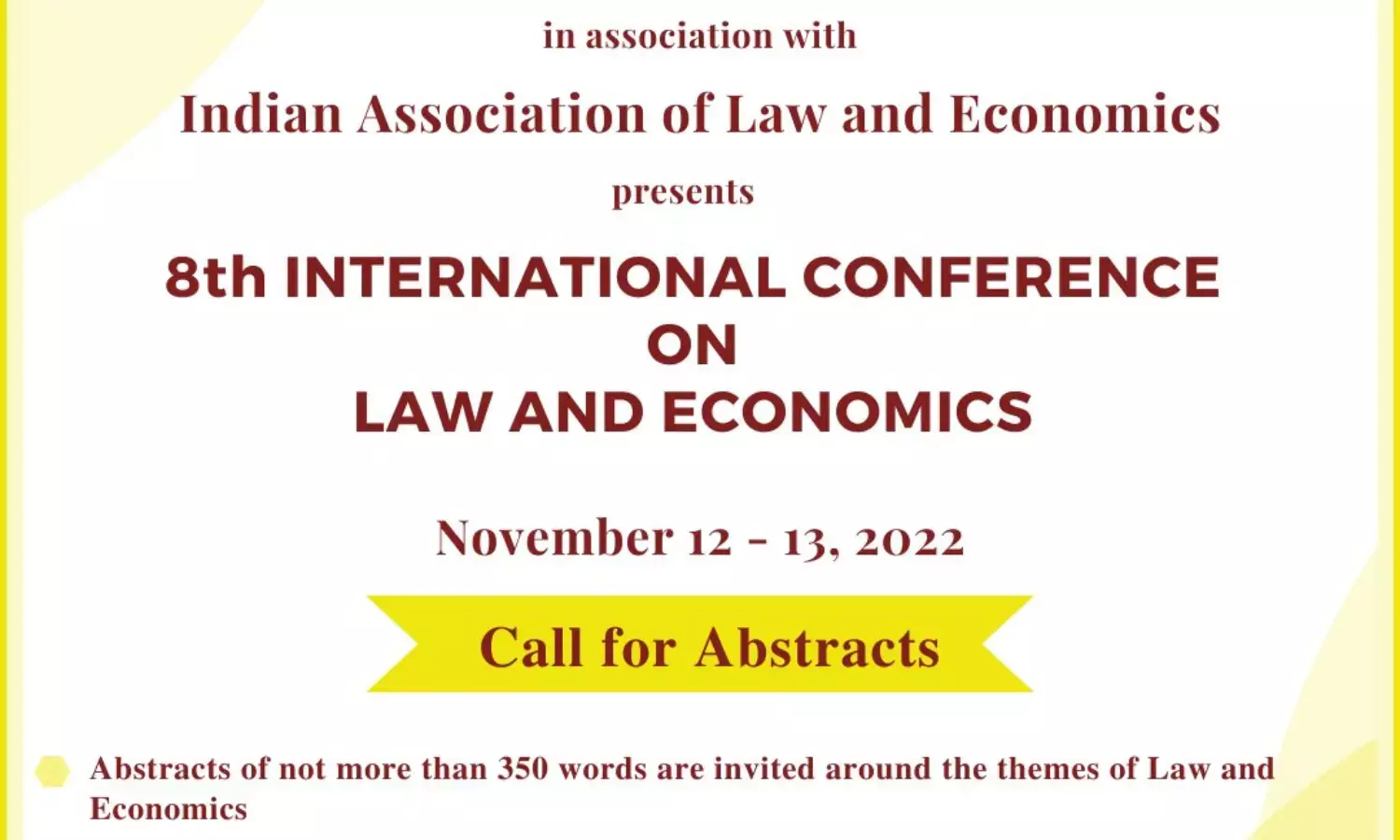 NLU Delhi Organising 8th International Conference On Law And Economics In Association With IALE NLU Delhi Organising 8th International Conference On Law And Economics In Association With IALE