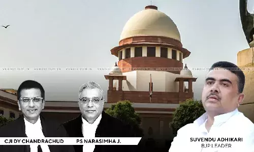Supreme Court Refuses To Entertain Plea By WB Minister Against Stay On Registration Of FIR Against Suvendhu Adhikari Supreme Court Refuses To Entertain Plea By WB Minister Against Stay On Registration Of FIR Against Suvendhu Adhikari