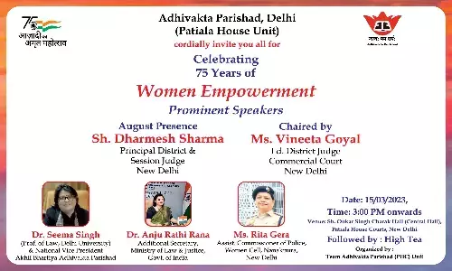 Dr. Anju Rana, Additional Secretary At Ministry Of Law & Justice To Speak On Womens Empowerment Dr. Anju Rana, Additional Secretary At Ministry Of Law & Justice To Speak On Womens Empowerment