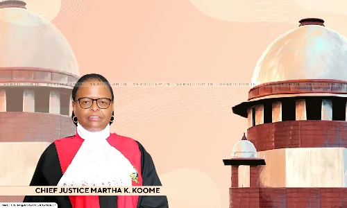 Chief Justice of Kenya Justice Martha K. Koome Sits Along With Chief Justice-Led Constitution Bench