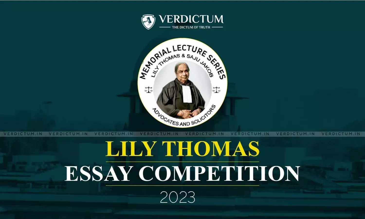 Applications Invited For Lily Thomas Essay Writing Competition, 2023 Applications Invited For Lily Thomas Essay Writing Competition, 2023