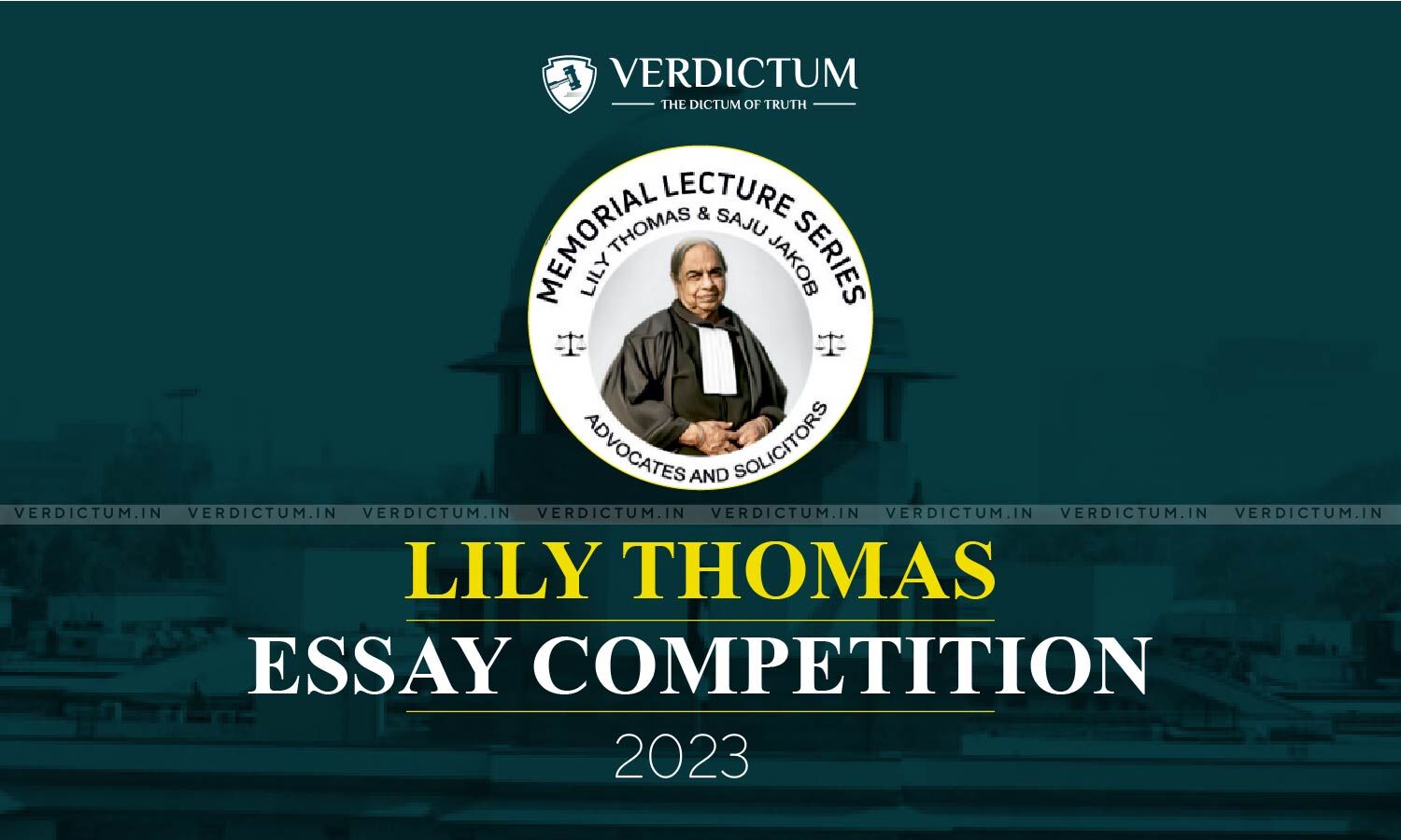 Applications Invited For Lily Thomas Essay Writing Competition, 2023