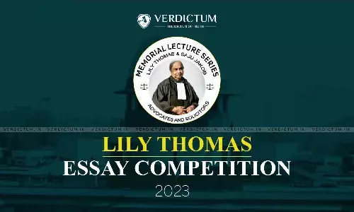 Applications Invited For Lily Thomas Essay Writing Competition, 2023 Applications Invited For Lily Thomas Essay Writing Competition, 2023