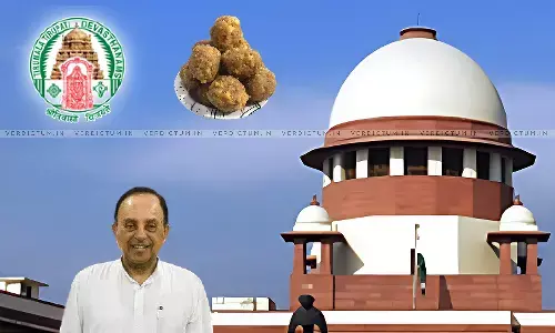 Subramanian Swamy Moves Supreme Court Seeking Court-Monitored Investigation Into Allegations Of Animal Fat In Tirupati Laddu Subramanian Swamy Moves Supreme Court Seeking Court-Monitored Investigation Into Allegations Of Animal Fat In Tirupati Laddu