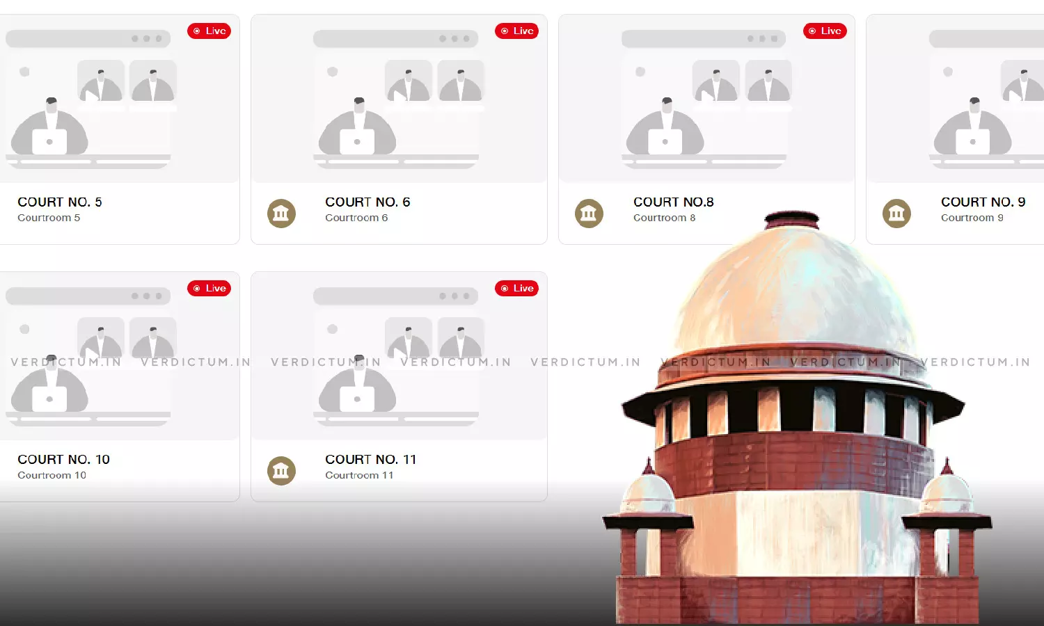 Supreme Court To Live Stream Proceedings Of All Its Courts On A New Portal, Starts Trial With 6 Courts Supreme Court To Live Stream Proceedings Of All Its Courts On A New Portal, Starts Trial With 6 Courts