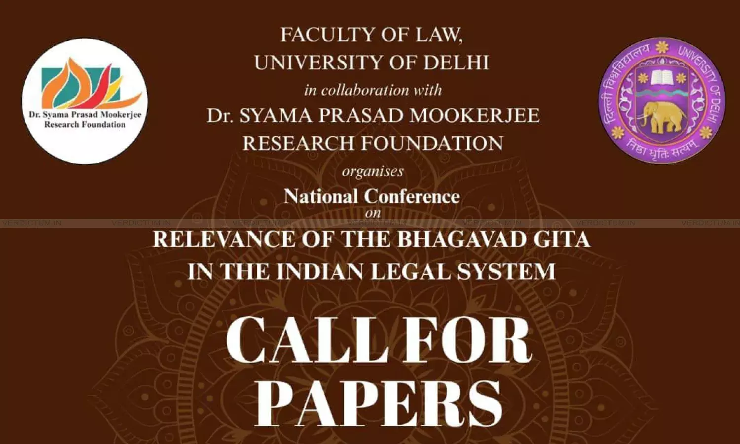 Delhi University Faculty Of Law Calls For Papers On Relevance Of Bhagavad Gita In Indian Legal System Delhi University Faculty Of Law Calls For Papers On Relevance Of Bhagavad Gita In Indian Legal System