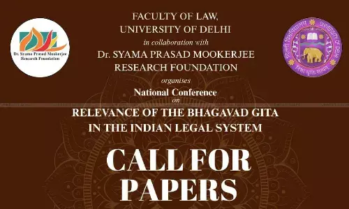 Delhi University Faculty Of Law Calls For Papers On Relevance Of Bhagavad Gita In Indian Legal System Delhi University Faculty Of Law Calls For Papers On Relevance Of Bhagavad Gita In Indian Legal System
