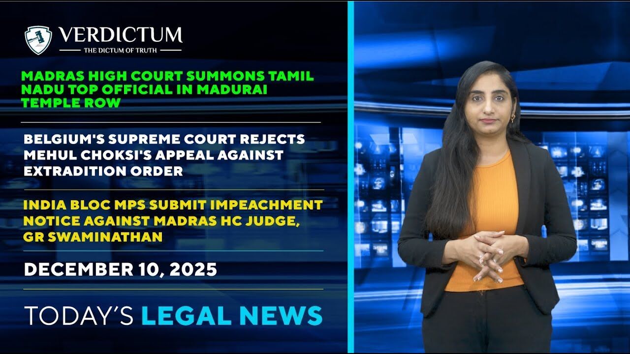 Madurai Temple Row• Indigo Crisis• Justice GR Swaminathan & More: Todays Legal News: 10/12/2025