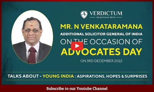 Mr. N Venkatramana (Additional Solicitor General of India ), on Advocates Day on December 3, 2022.